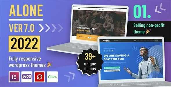 Alone Theme GPL v7.9.11.2 – Charity Multipurpose Non-profit WordPress Theme