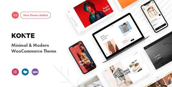 Konte Theme GPL v2.4.11 – Minimal & Modern WooCommerce WP Websites