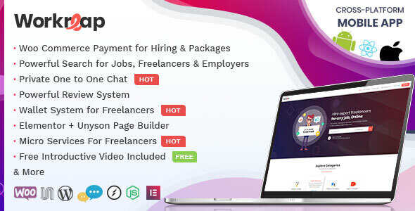 Workreap Theme GPL v3.4.5 – Freelance Marketplace and Directory WP Websites