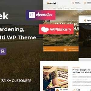Agritek Theme GPL v4.1 – Agriculture, Dairyfarm and Gardening WordPress Theme