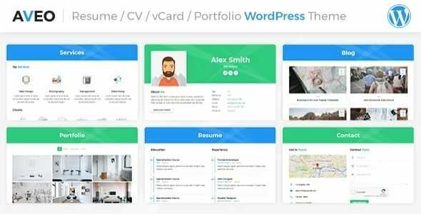 Aveo WordPress CV/Resume Theme GPL v1.4.2