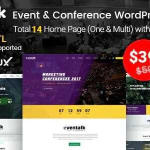 EvenTalk Theme GPL v1.7.5 – Event Conference WordPress Theme