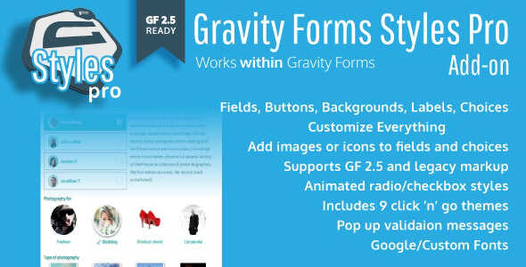 Gravity Forms Styles Pro Addon GPL v3.1.3 - Vprozone