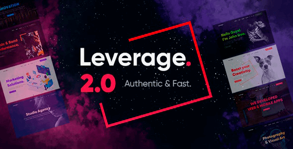 Leverage Theme GPL v2.3.0 – Creative Agency & Portfolio WP Websites