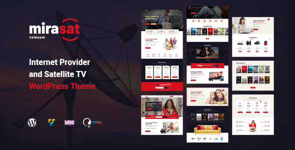 Mirasat Theme GPL v1.1.1 – Internet Provider and Satellite TV WordPress Theme
