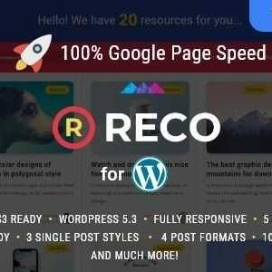 Reco Theme GPL v5.1.0 – Minimal Lightweight Theme for Freebies