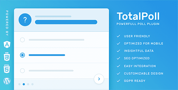 TotalPoll Pro GPL v4.12.0 – Responsive WordPress Poll Plugin Latest Version