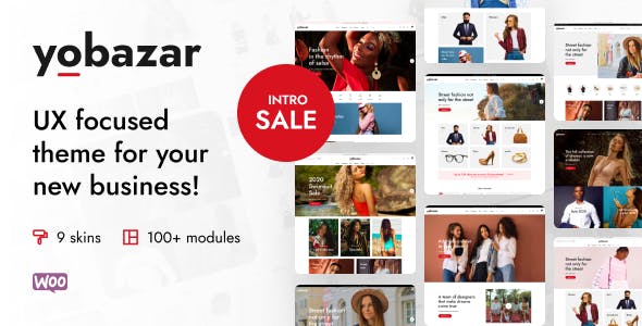 Yobazar Theme GPL v1.7.1 – Elementor WooCommerce WordPress Websites