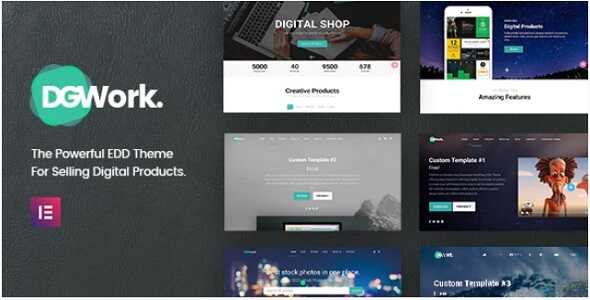 DGWork Theme GPL v1.8.9.1 – Responsive Digital Shop & Market Easy Digital Downloads