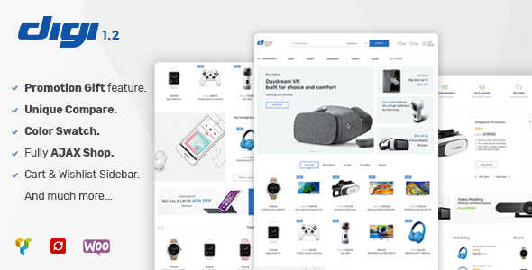 Digi Theme GPL v1.9.4 – Electronics Store WooCommerce Websites