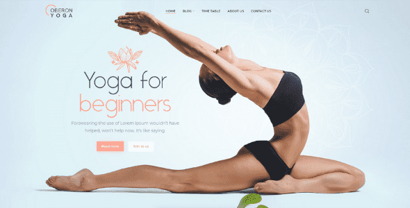 Oberon Theme GPL v1.3.1 – Corporate theme for yoga & health care