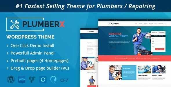 Plumber Theme GPL v10.4 – Construction and Repairing WordPress Theme