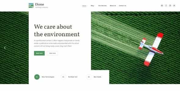Dione Theme GPL v1.3.4 – Farming and Agriculture Corporate Template