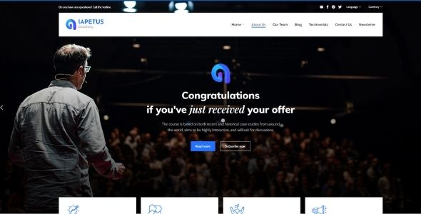 Lapetus Theme GPL v1.3.1 – One page template for coaching and personal trainers