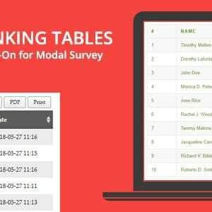 Ranking Tables v1.0.3 – Modal Survey Add-on