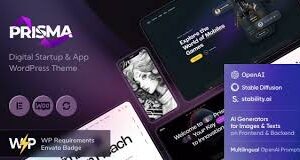 Prisma Theme GPL v1.17 – Digital Startup & App WordPress Theme + AI