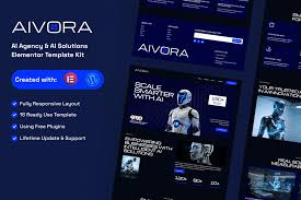 Aivora AI Agency & AI Solutions Technology Elementor Template Kit GPL v1.0