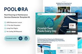 Poolora Pool Cleaning & Maintenance Services Elementor Template Kit GPL v1.0