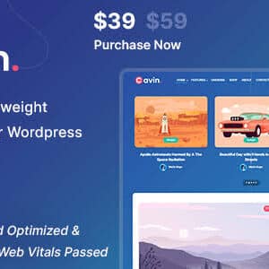 Cavin Theme GPL v1.9 – Minimal & Lightweight WordPress Blog Theme