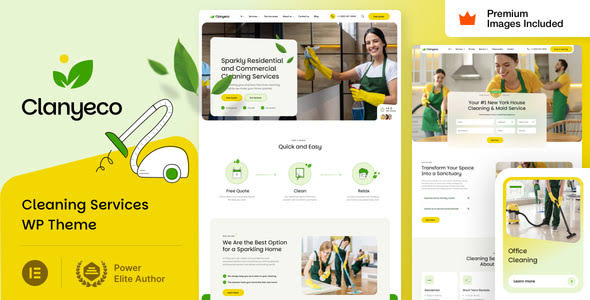 ClanyEco Theme GPL v30.0 – Cleaning Services WordPress Theme