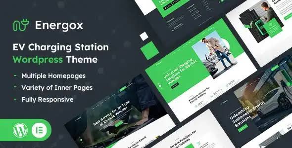 Energox Theme With License – EV Charging Station WordPress Theme