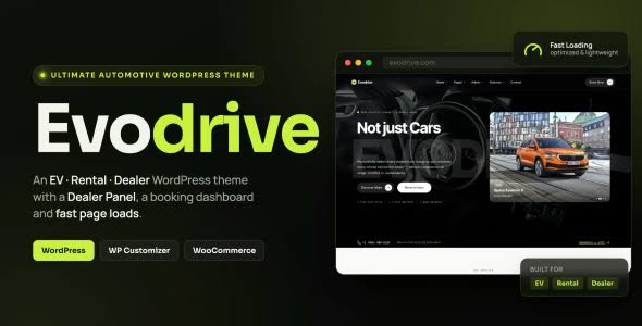 Evodrive Theme With License – Car Rental & Dealer WordPress Theme