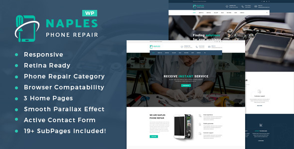 Naples Theme GPL v2.4 – Phone Repair Shop WordPress Theme