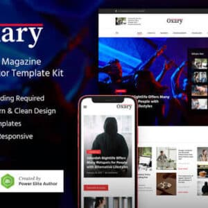 Oxary Template Kit GPL – News & Magazine Elementor Template Kit