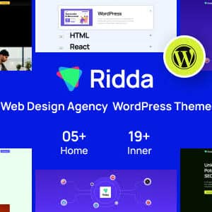 Ridda Theme GPL v1.0.8 – Web Design Agency WordPress Theme
